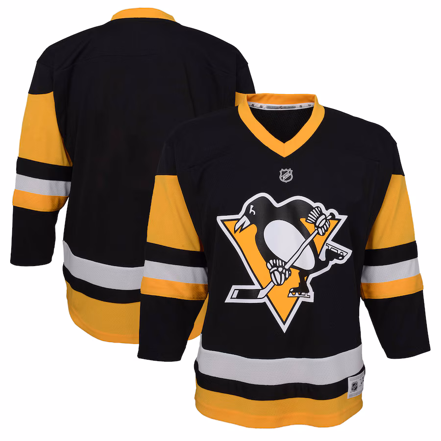 Youth Pittsburgh Penguins Black Home Replica Jersey - ujerseystore