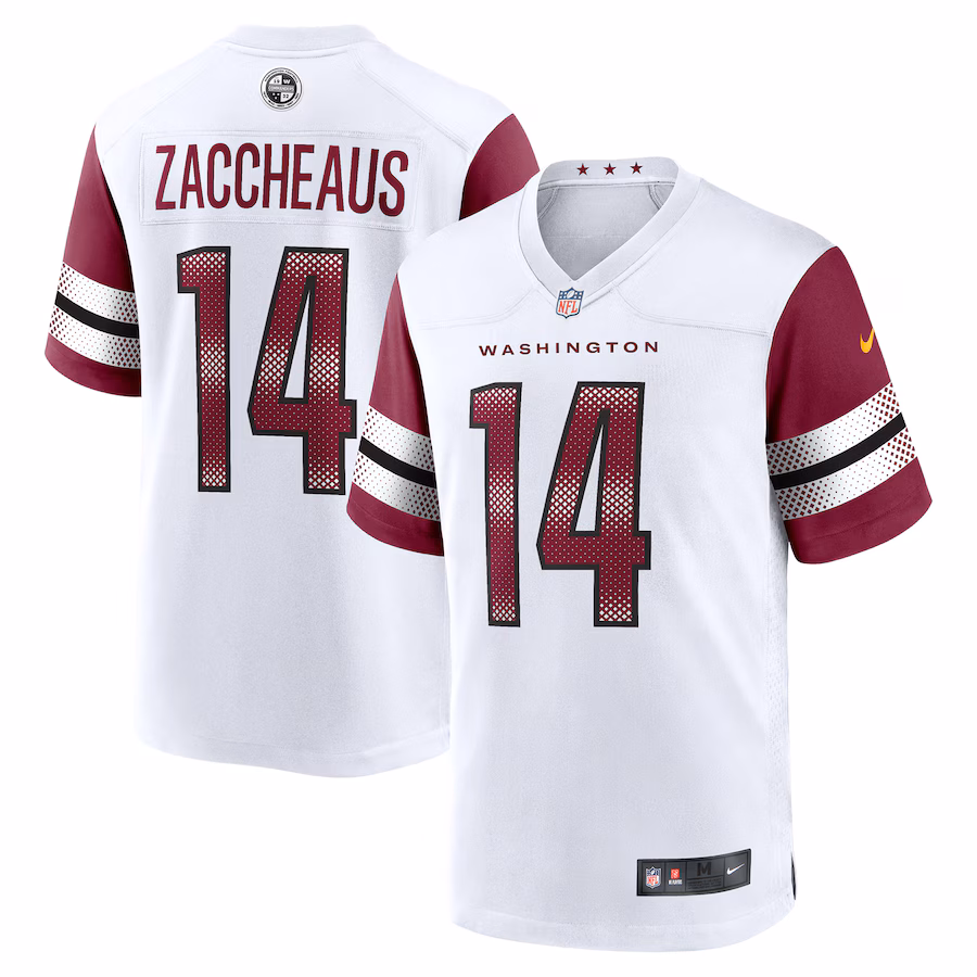 Men's Washington Commanders Olamide Zaccheaus Nike White Game Jersey - ujerseystore