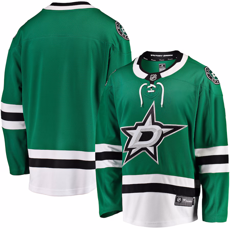 Men's Dallas Stars Fanatics Green Breakaway Home Jersey - ujerseystore