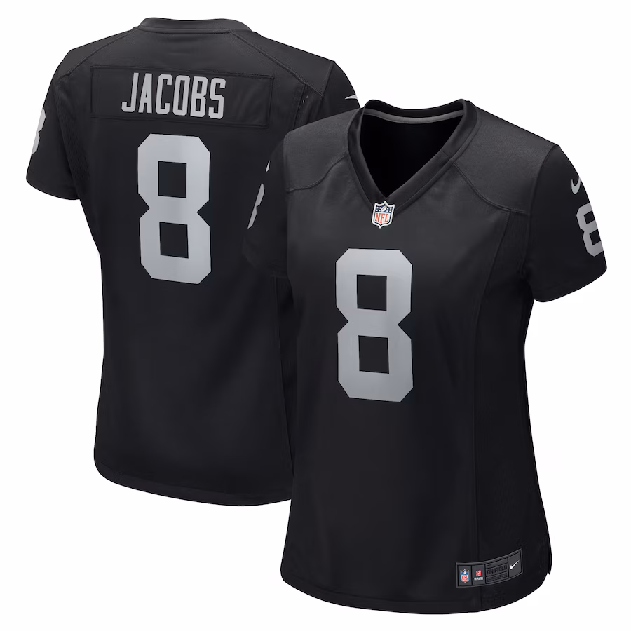 Women's Las Vegas Raiders Josh Jacobs Nike Black Game Player Jersey - ujerseystore