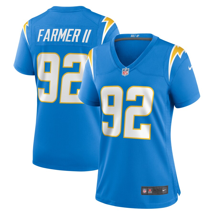 Women's Los Angeles Chargers Andrew Farmer Nike  Powder Blue Team Game Jersey - ujerseystore