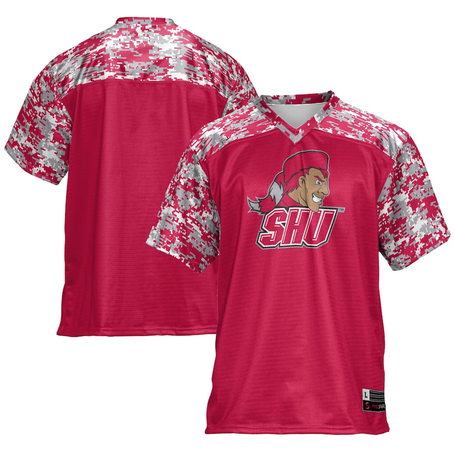 Men's GameDay Greats Red Sacred Heart Pioneers Football Jersey - ujerseystore