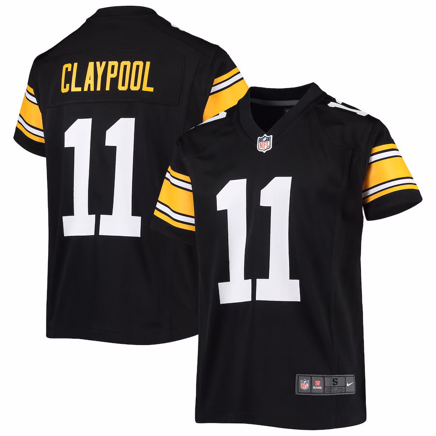 Youth Pittsburgh Steelers Chase Claypool Nike Black Alternate Game Jersey - ujerseystore