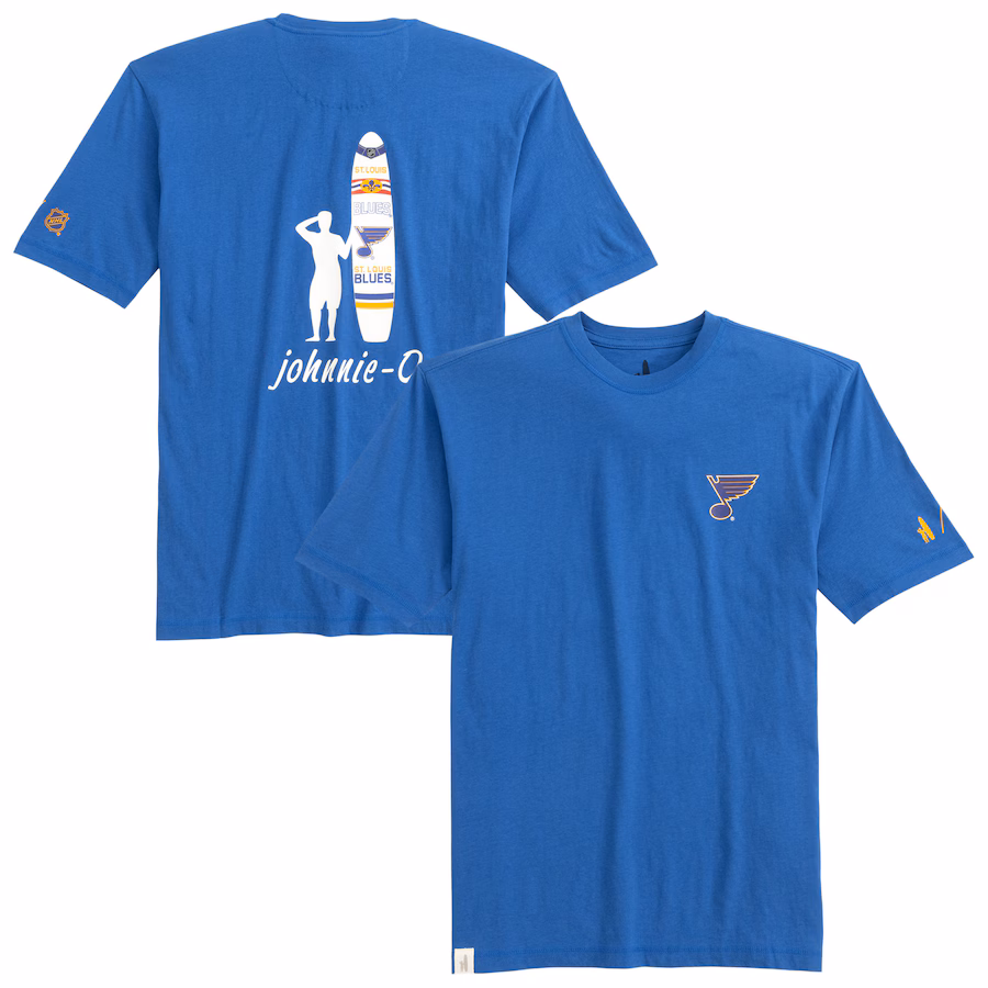 Men's St. Louis Blues johnnie-O Blue Heathered Spencer T-Shirt - ujerseystore