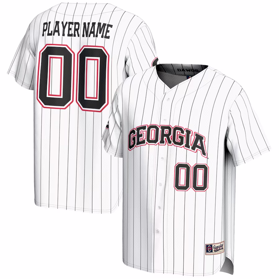 Georgia Bulldogs GameDay Greats NIL Pick-A-Player Lightweight Baseball Jersey - White - ujerseystore