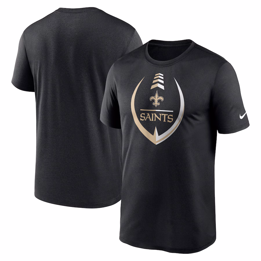 Men's New Orleans Saints Nike Black Icon Legend Performance T-Shirt - ujerseystore