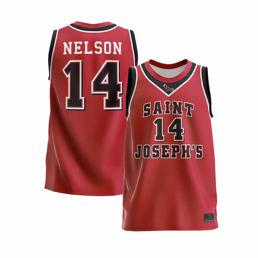 Youth ProSphere Jameer Nelson Crimson Saint Joseph's Hawks Lightweight Throwback Basketball Jersey - ujerseystore