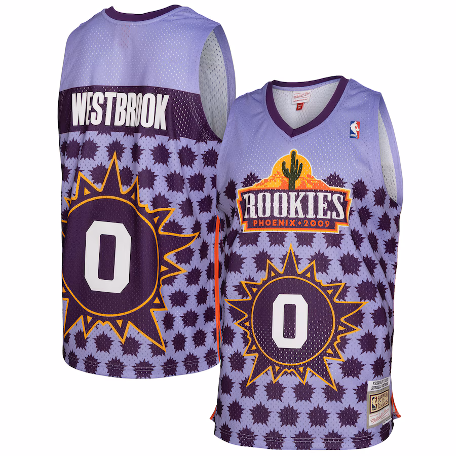 Men's Russell Westbrook Mitchell & Ness Purple 2009 Rising Stars Swingman Jersey - ujerseystore