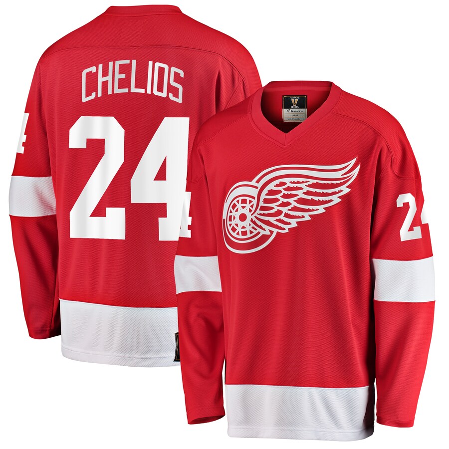 Men's Detroit Red Wings Chris Chelios Fanatics Branded Red Premier Breakaway Retired Player Jersey - ujerseystore