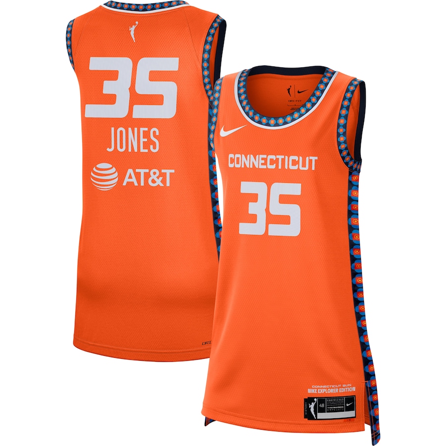 Women's Connecticut Sun Jonquel Jones Nike Orange 2021 Explorer Edition Victory Player Jersey - ujerseystore