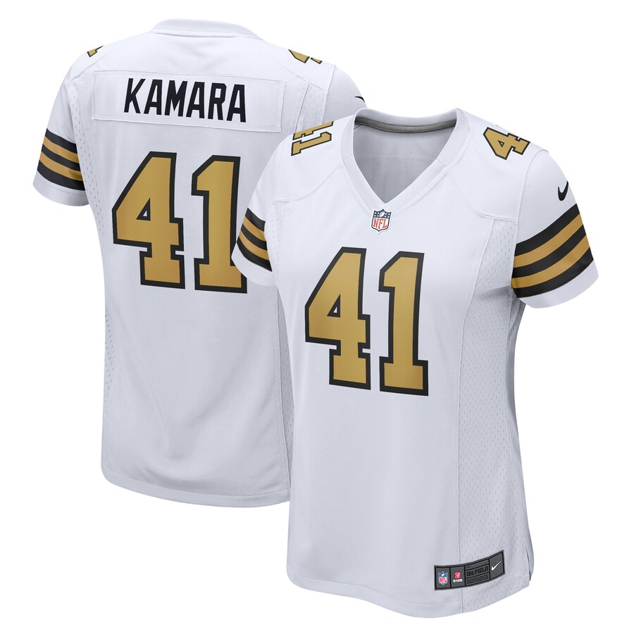 Women's New Orleans Saints Alvin Kamara Nike  White Alternate Game Jersey - ujerseystore