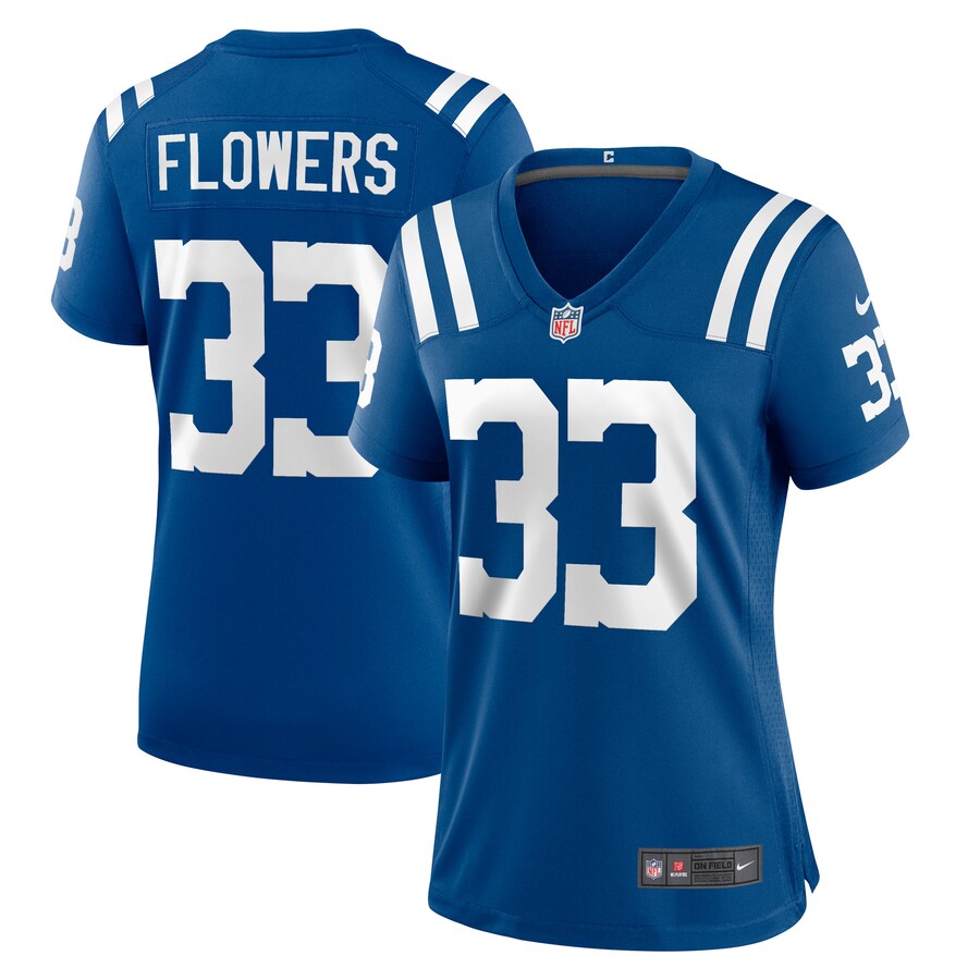Women's Indianapolis Colts Dallis Flowers Nike Royal Game Player Jersey - ujerseystore