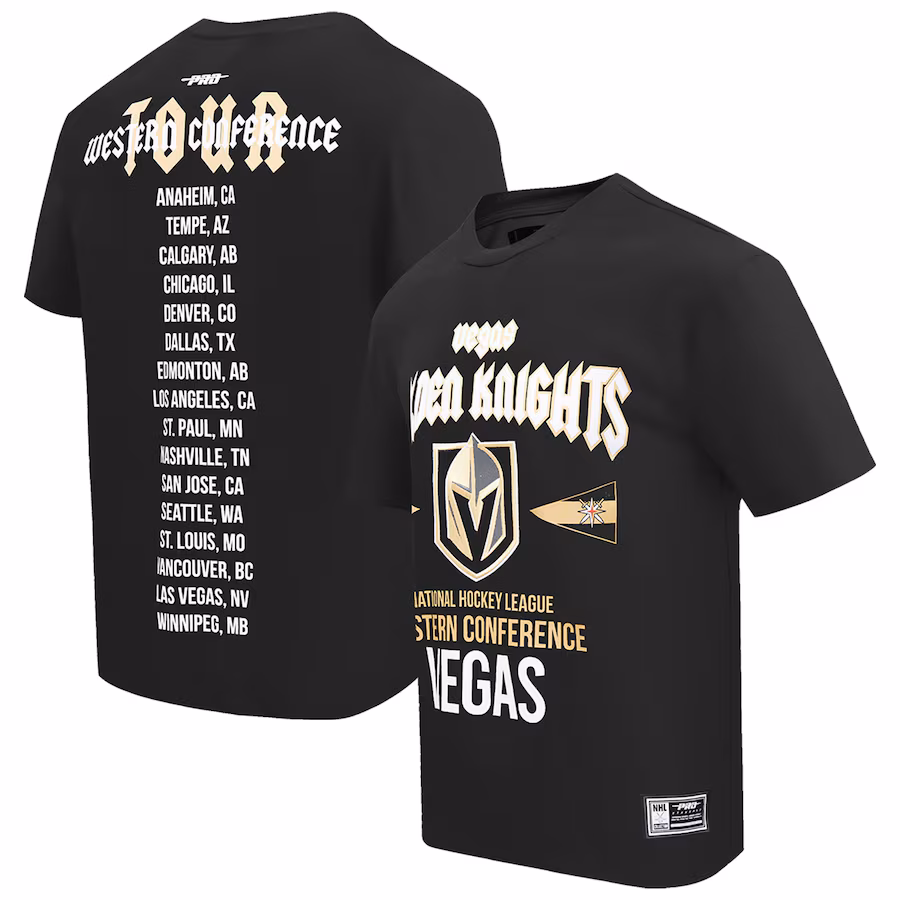 Men's Vegas Golden Knights Pro Standard Black City Tour T-Shirt - ujerseystore