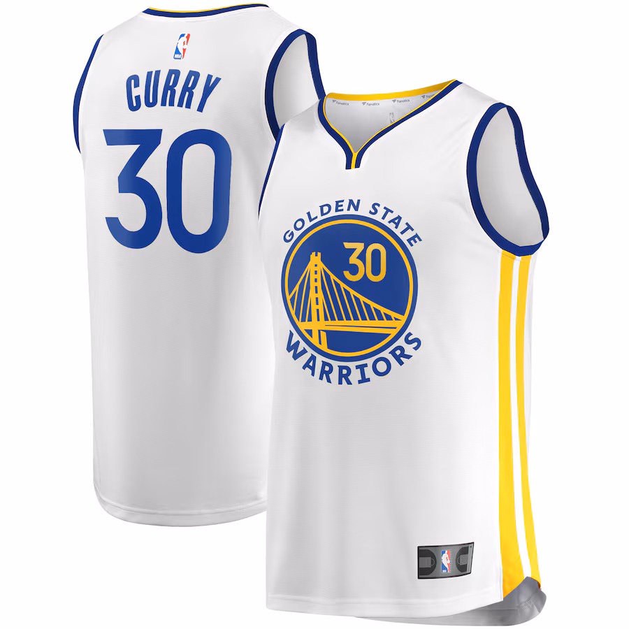 Men's Golden State Warriors Stephen Curry Fanatics White Fast Break Replica Player Jersey - Association Edition - ujerseystore