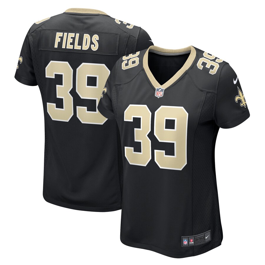Women's New Orleans Saints DaMarcus Fields Nike Black Game Player Jersey - ujerseystore