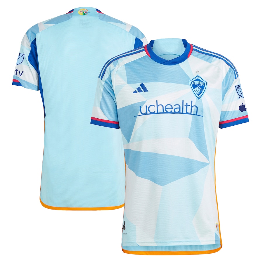 Men's Colorado Rapids adidas Light Blue 2023 New Day Kit Authentic Jersey - ujerseystore