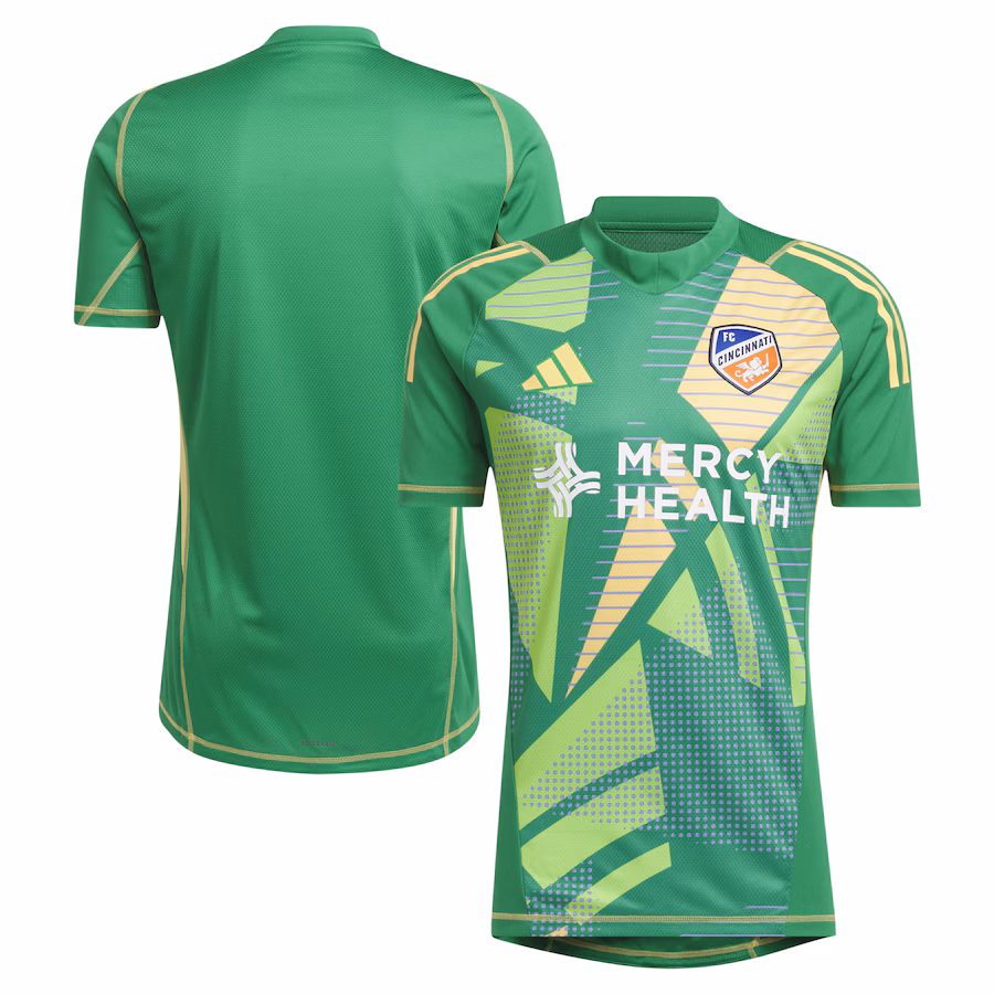 Men's FC Cincinnati adidas Green 2024 Goalkeeper Jersey - ujerseystore