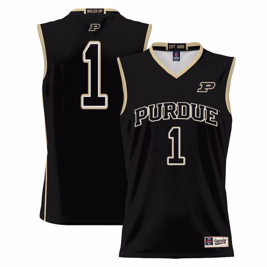 #1 Purdue Boilermakers GameDay Greats Youth Lightweight Basketball Jersey - Black - ujerseystore