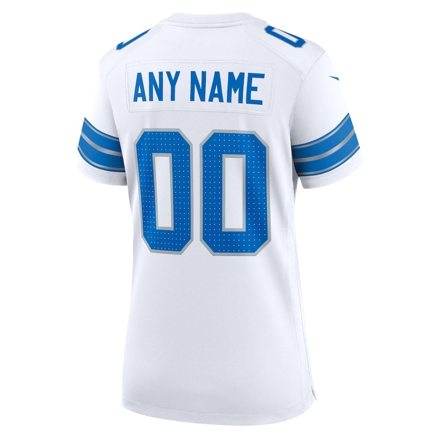 Women's Detroit Lions  Nike White Custom Game Jersey - ujerseystore