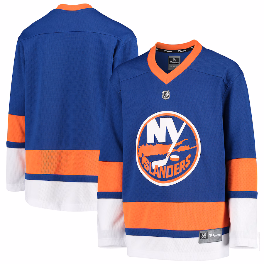 Youth New York Islanders Fanatics Blue Home Replica Blank Jersey - ujerseystore