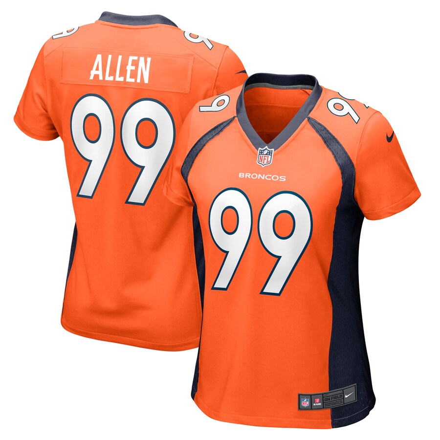 Women's Denver Broncos Zach Allen Nike Orange Game Player Jersey - ujerseystore