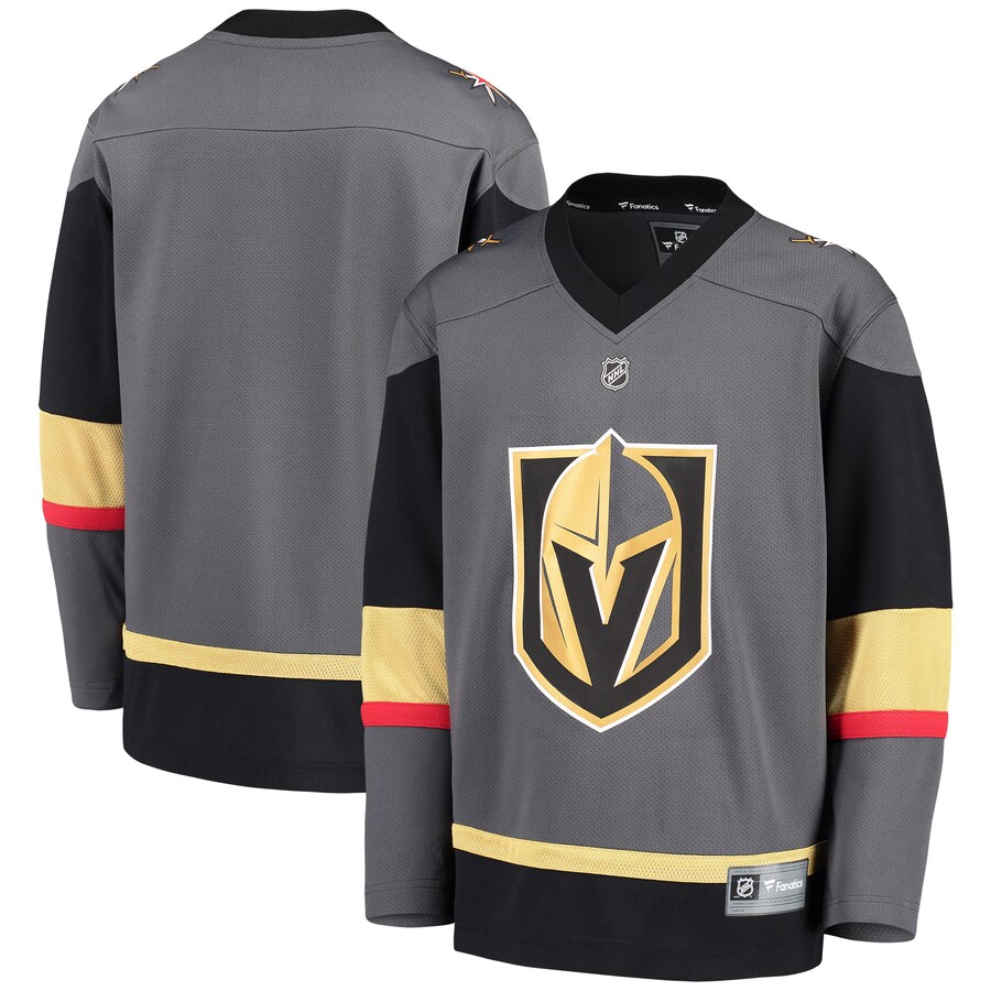 Youth Vegas Golden Knights Fanatics Branded Black Alternate Replica Blank Jersey - ujerseystore