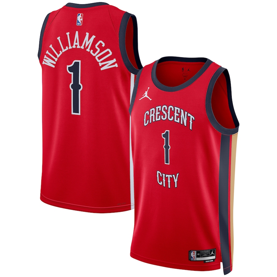 Unisex New Orleans Pelicans Zion Williamson Jordan Brand Red Swingman Jersey - Statement Edition - ujerseystore