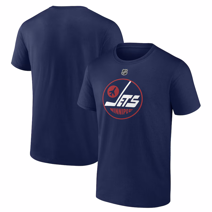 Men's Winnipeg Jets Navy Alternate Logo T-Shirt - ujerseystore