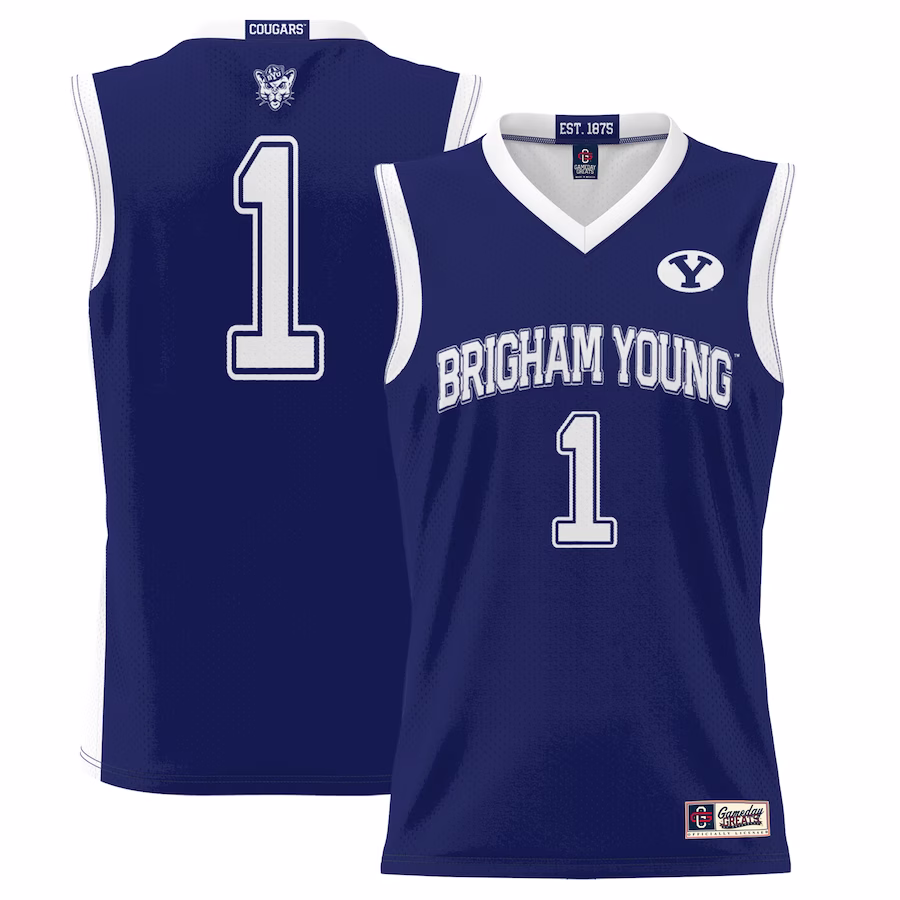 #1 BYU Cougars GameDay Greats Youth Lightweight Basketball Jersey - Navy - ujerseystore