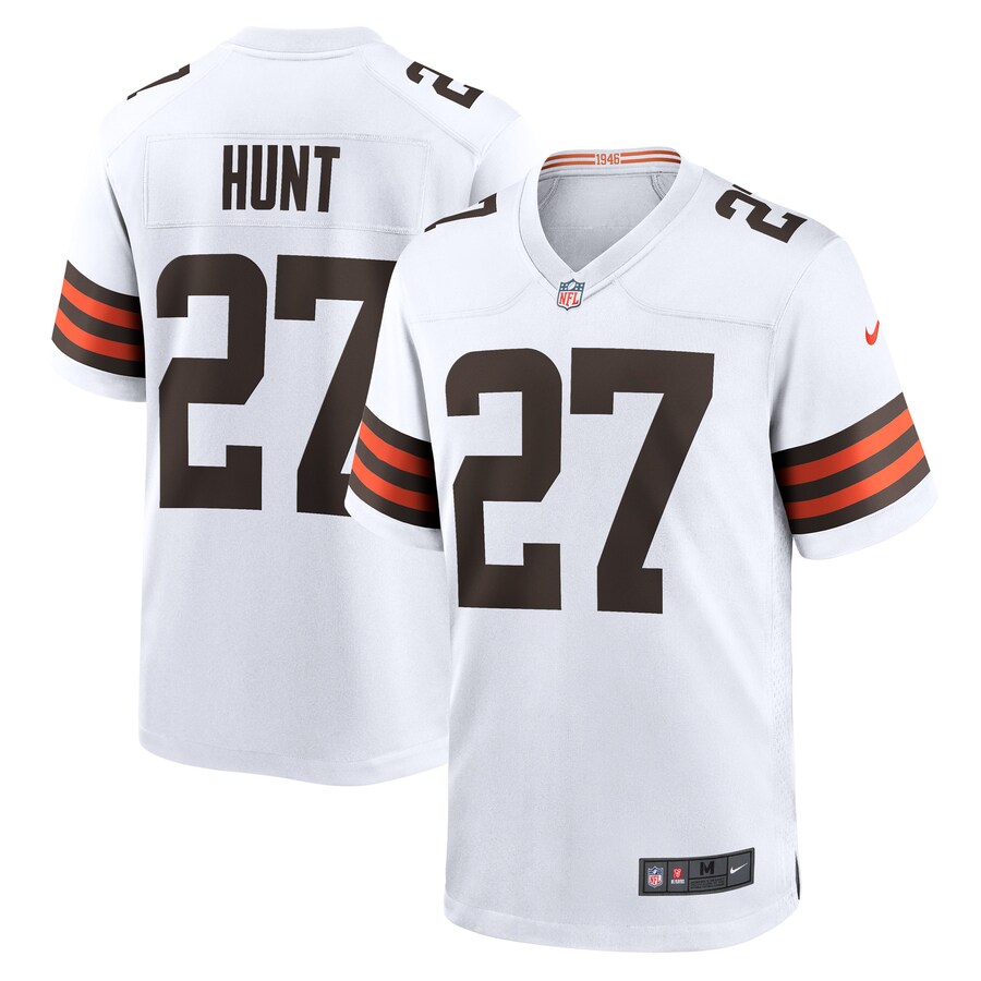 Men's Cleveland Browns Kareem Hunt Nike White Game Player Jersey - ujerseystore