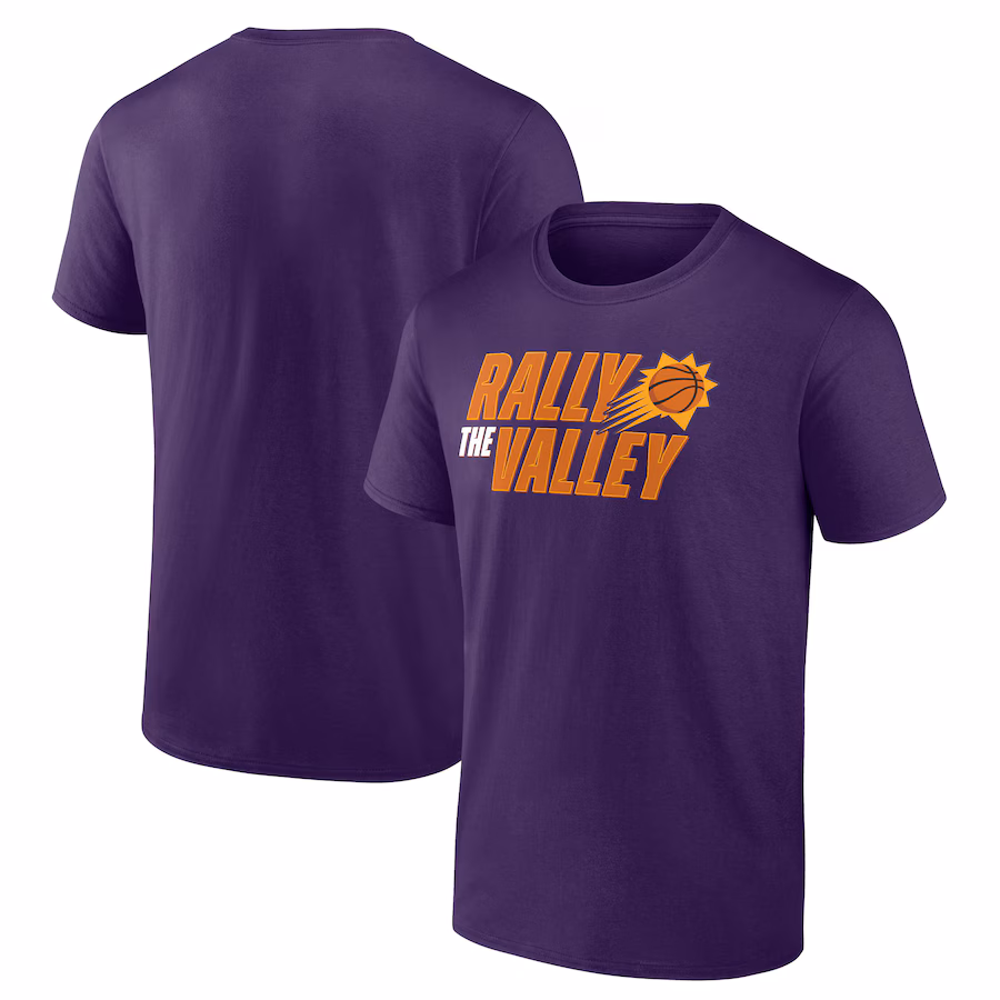 Men's Phoenix Suns Fanatics Purple Hometown Collection Rally The Valley T-Shirt - ujerseystore