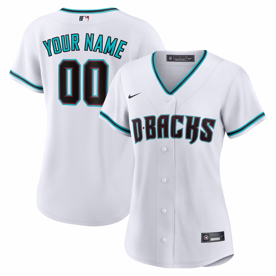 Women's Arizona Diamondbacks Nike White Home Replica Custom Jersey - ujerseystore