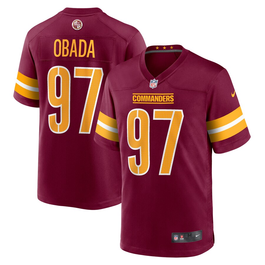 Men's Washington Commanders Efe Obada Nike Burgundy Game Jersey - ujerseystore