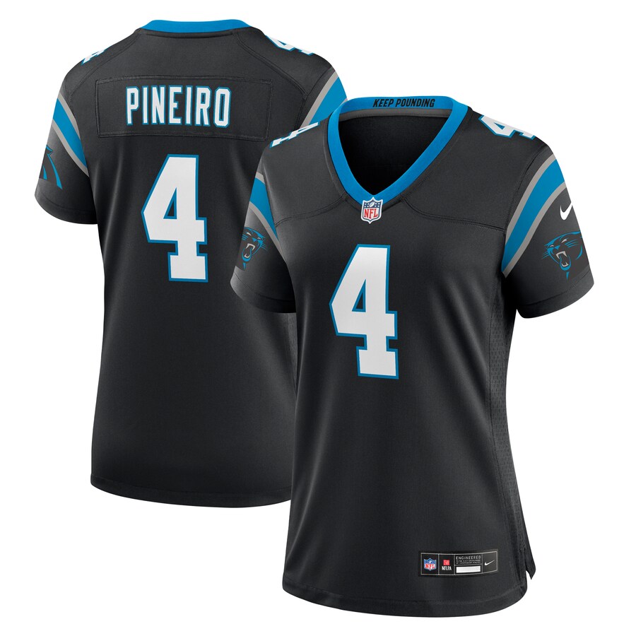 Women's Carolina Panthers Eddy Pineiro Nike Black Team Game Jersey - ujerseystore