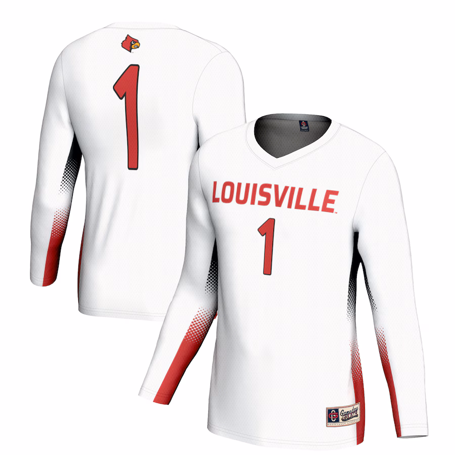 Unisex GameDay Greats #1 White Louisville Cardinals Lightweight Volleyball Jersey - ujerseystore