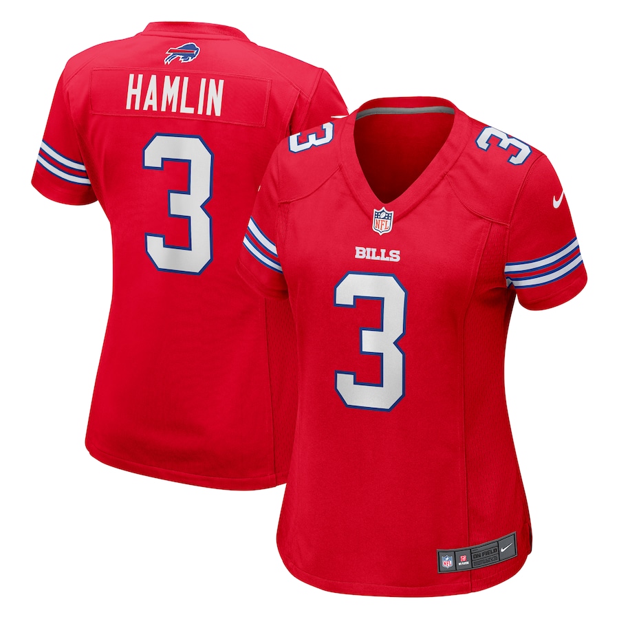 Women's Buffalo Bills Damar Hamlin Nike Red Player Jersey - ujerseystore