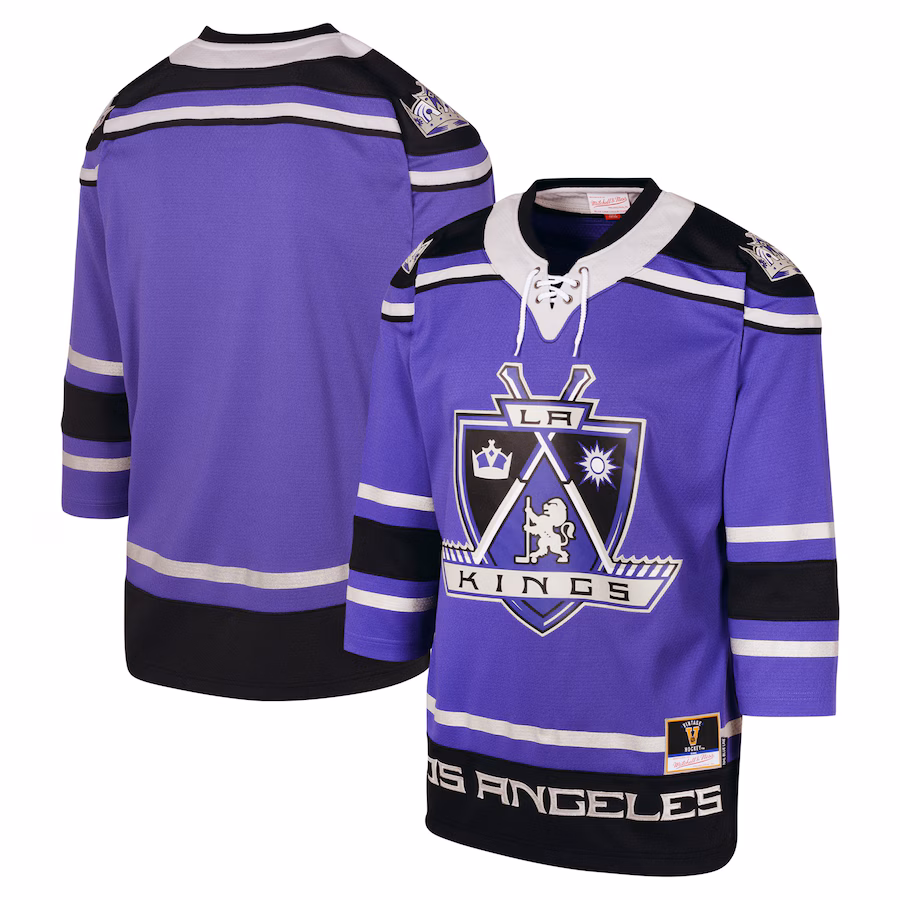 Youth Los Angeles Kings Mitchell & Ness Purple 2002 Blue Line Jersey - ujerseystore
