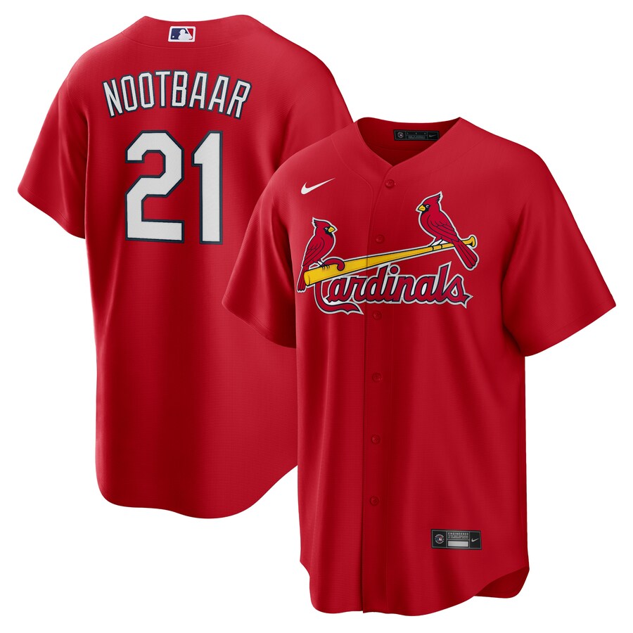 Men's St. Louis Cardinals Lars Nootbaar Nike Red Big & Tall Alternate Replica Player Jersey - ujerseystore
