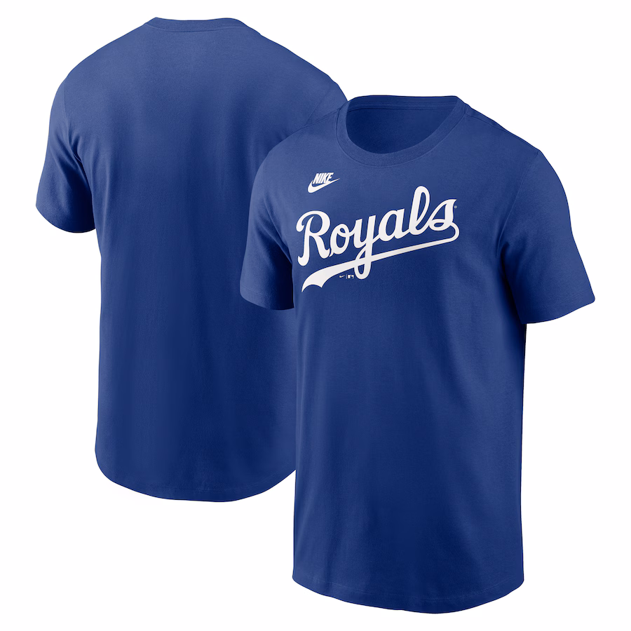 Men's Kansas City Royals Nike Royal Cooperstown Wordmark T-Shirt - ujerseystore