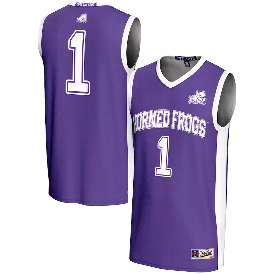 Unisex GameDay Greats #1 Purple TCU Horned Frogs Lightweight Basketball Jersey - ujerseystore