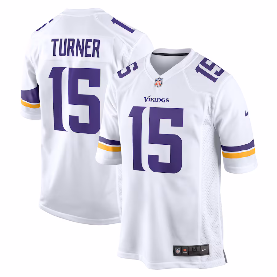 Men's Minnesota Vikings Dallas Turner Nike  White Game Jersey - ujerseystore
