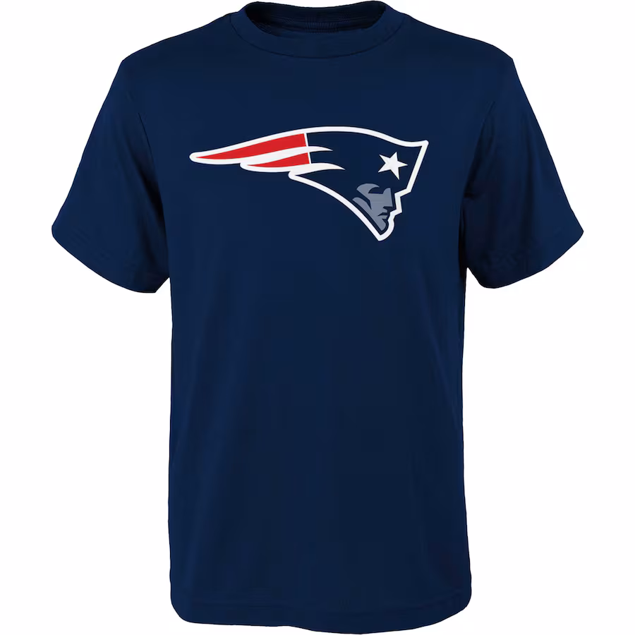 Youth New England Patriots Navy Primary Logo T-Shirt - ujerseystore