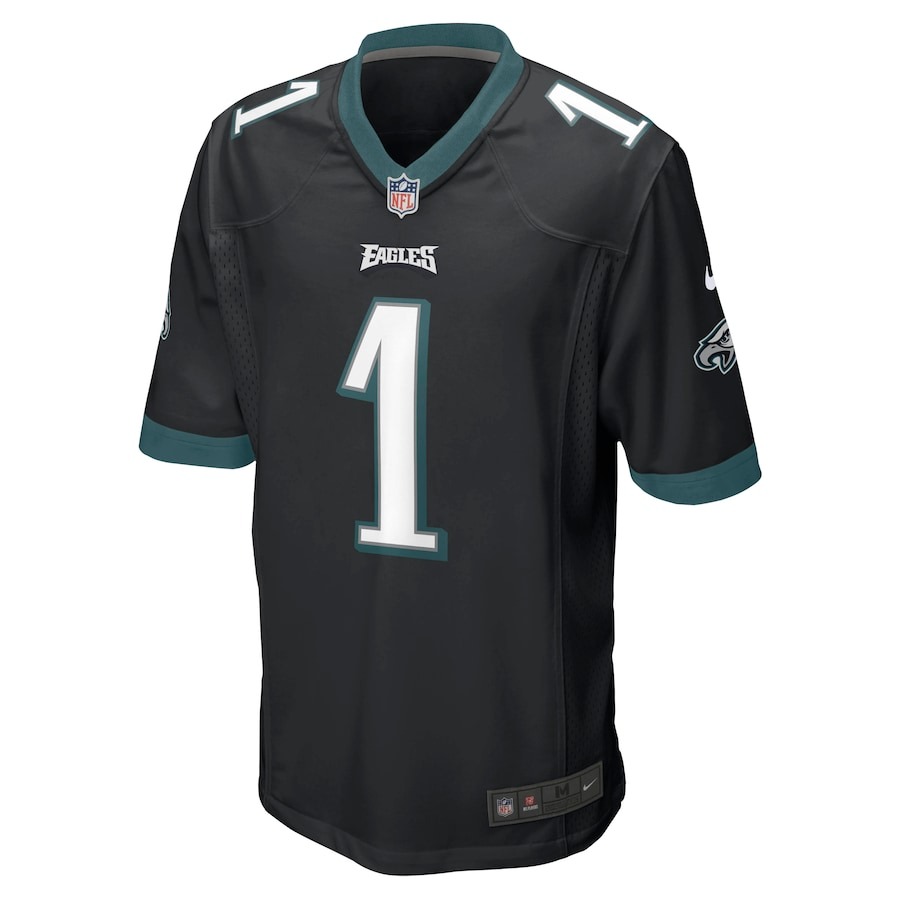 Men's Philadelphia Eagles Jalen Hurts Nike Black Game Jersey - ujerseystore
