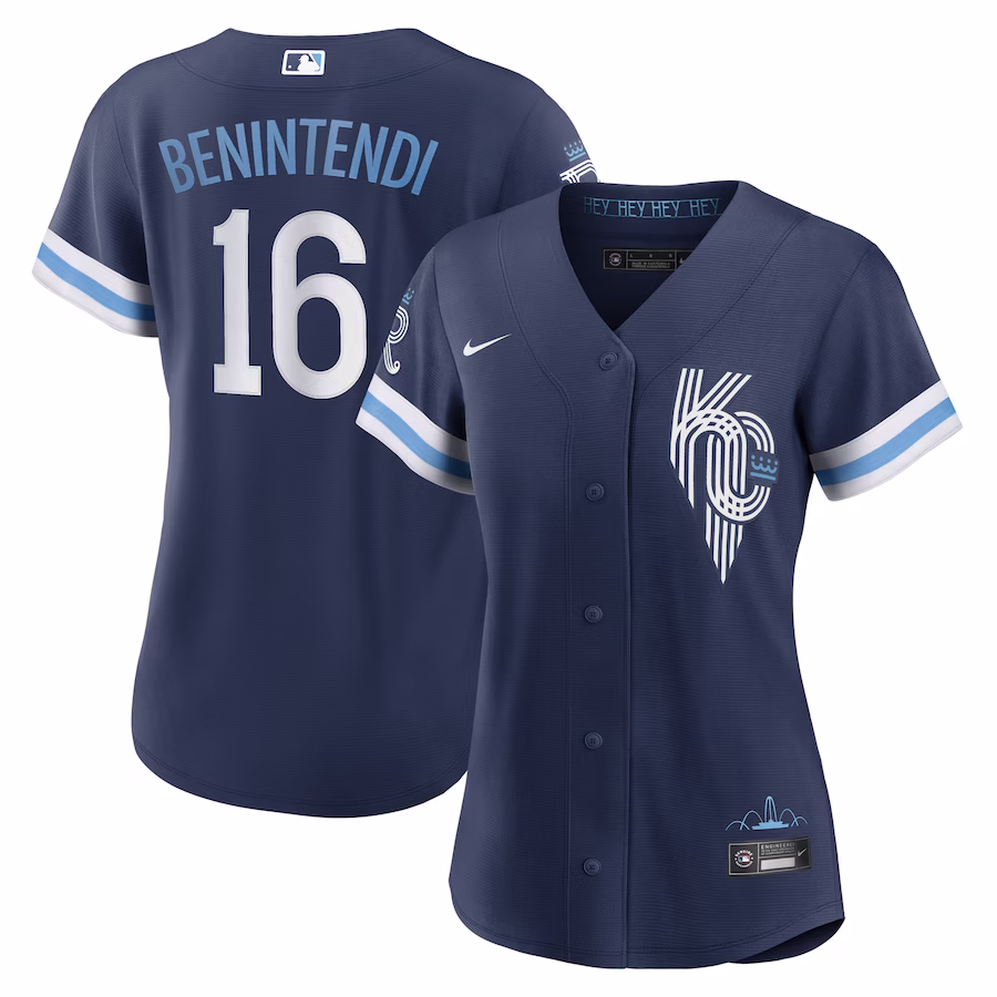 Women's Kansas City Royals Andrew Benintendi Nike Navy City Connect Replica Player Jersey - ujerseystore