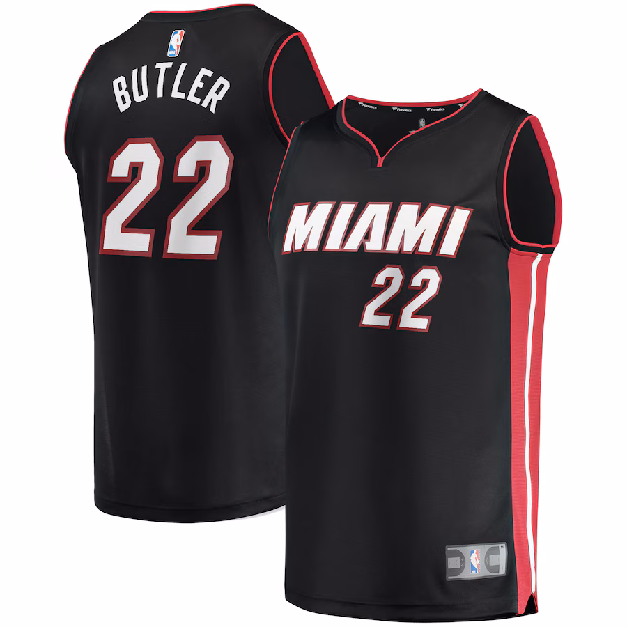Men's Miami Heat Jimmy Butler Fanatics Black Fast Break Replica Player Jersey - Icon Edition - ujerseystore