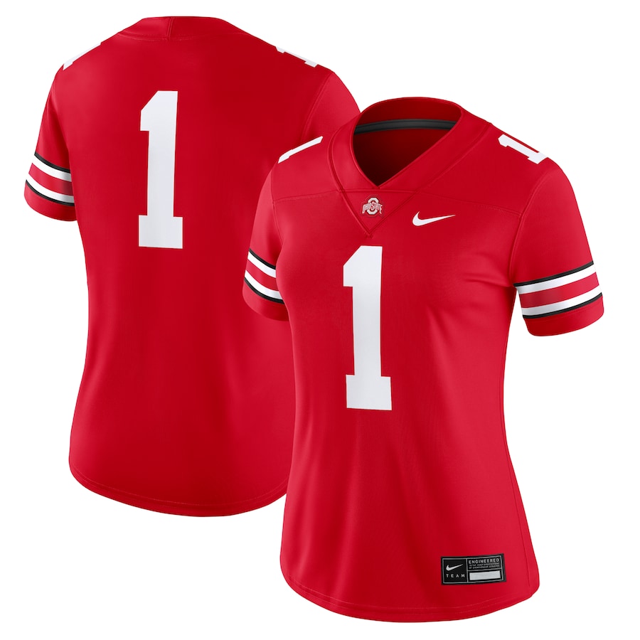 #1 Ohio State Buckeyes Nike Women's Game Jersey - Scarlet - ujerseystore