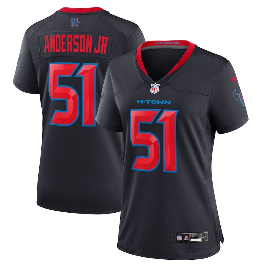 Women's Houston Texans Will Anderson Jr. Nike Navy 2nd Alternate Game Jersey - ujerseystore