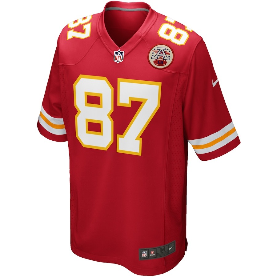 Youth Kansas City Chiefs Travis Kelce Nike Red Game Jersey - ujerseystore