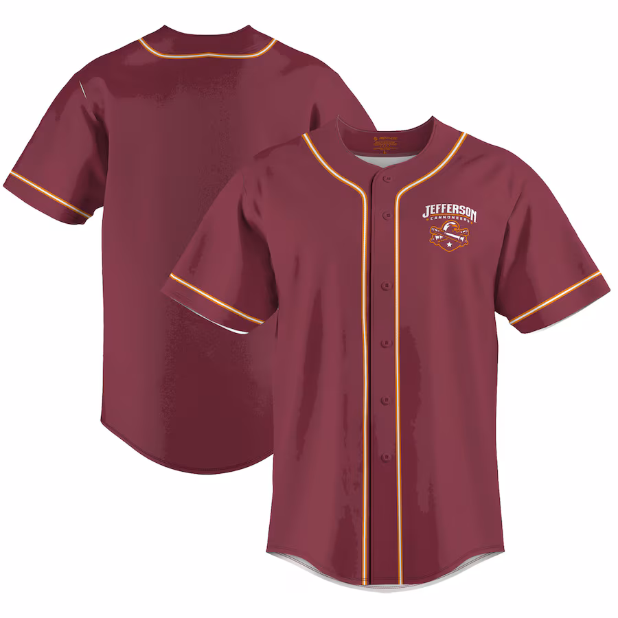 Youth ProSphere Maroon Jefferson Community College Cannoneers  Baseball Jersey - ujerseystore