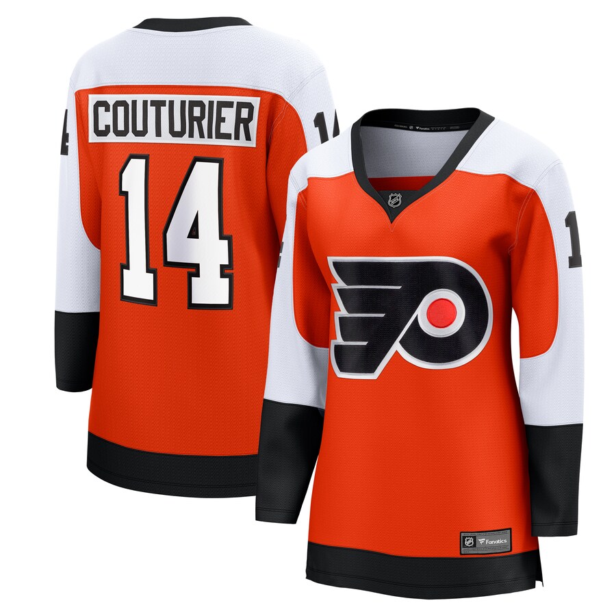 Women's Philadelphia Flyers Sean Couturier Fanatics Branded Orange Home Breakaway Player Jersey - ujerseystore